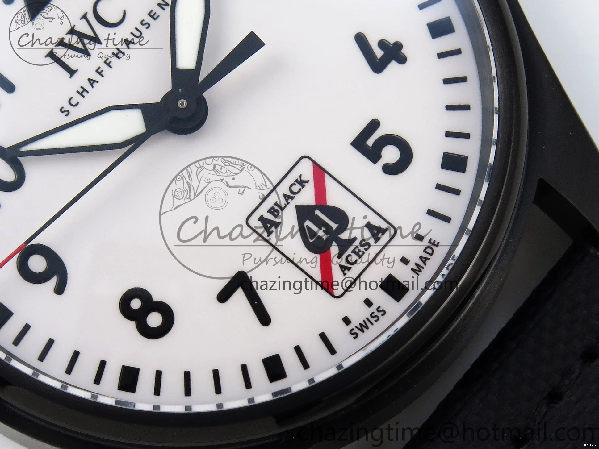 MIROTIME 0118 Pilot Black Ace BLSF 1:1 Best Edition White Lume Dial on Black Nylon Strap MIYOTA OnTrend 7021